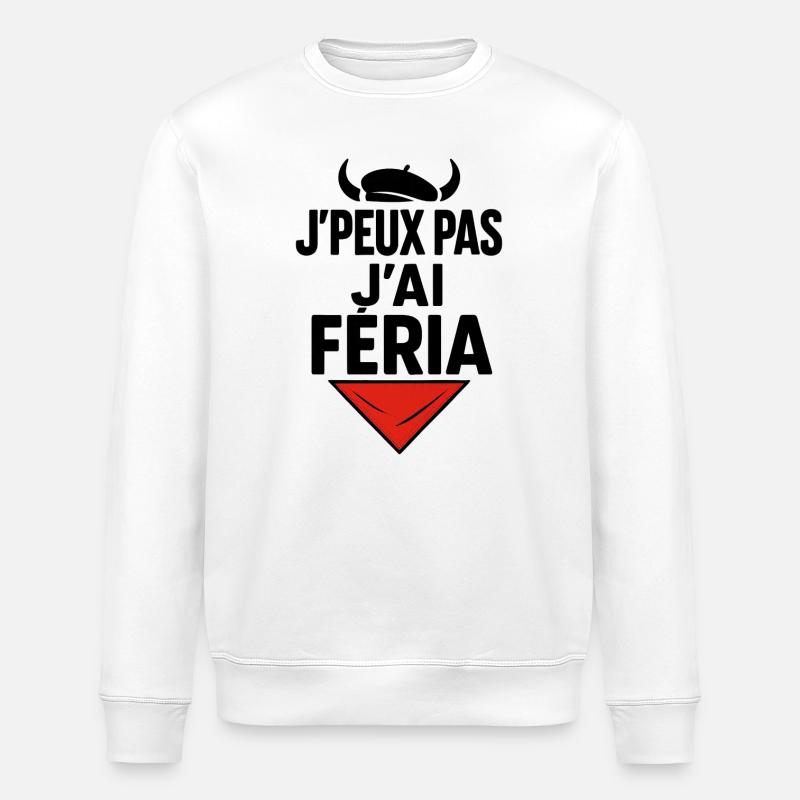 Ich kann nicht, Feria - Stanley/Stella Unisex Bio-Sweatshirt ROLLER - Weiß