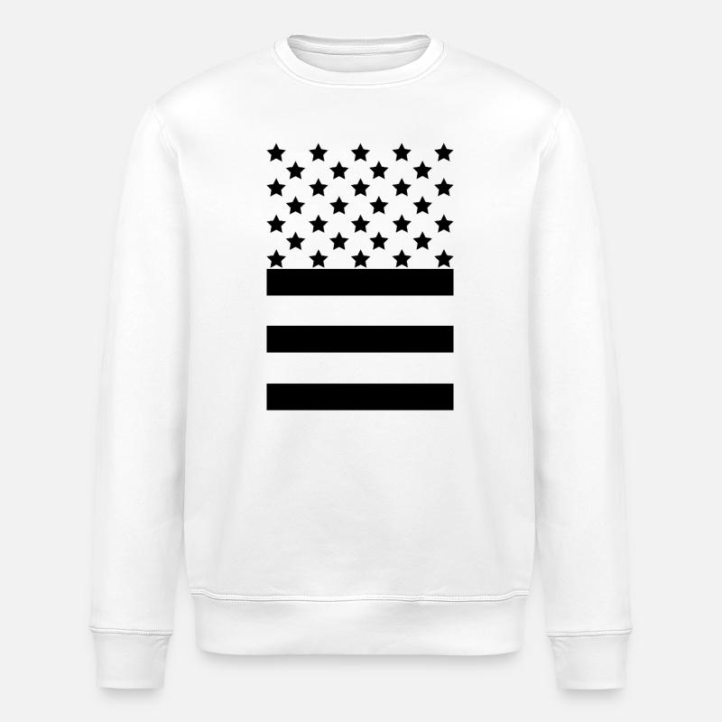 Black Flag – Stars & Stripes Design - Stanley/Stella Unisex Bio-Sweatshirt ROLLER - Weiß