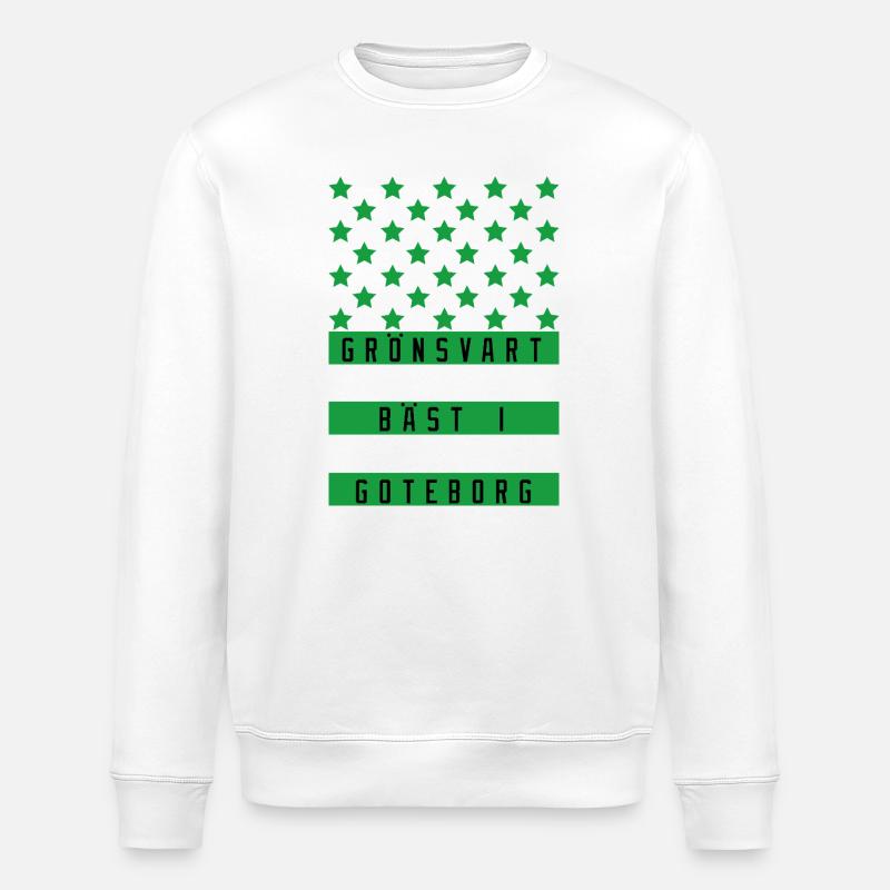 Göteborg est vert-noir - Sweat bio ROLLER Stanley/Stella Unisexe - blanc