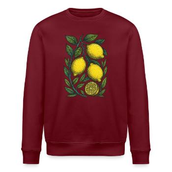 Lemon Branch Botanischer Druck - Stanley/Stella Unisex Bio-Sweatshirt ROLLER - Weiß - Vorne - Nik (191cm)