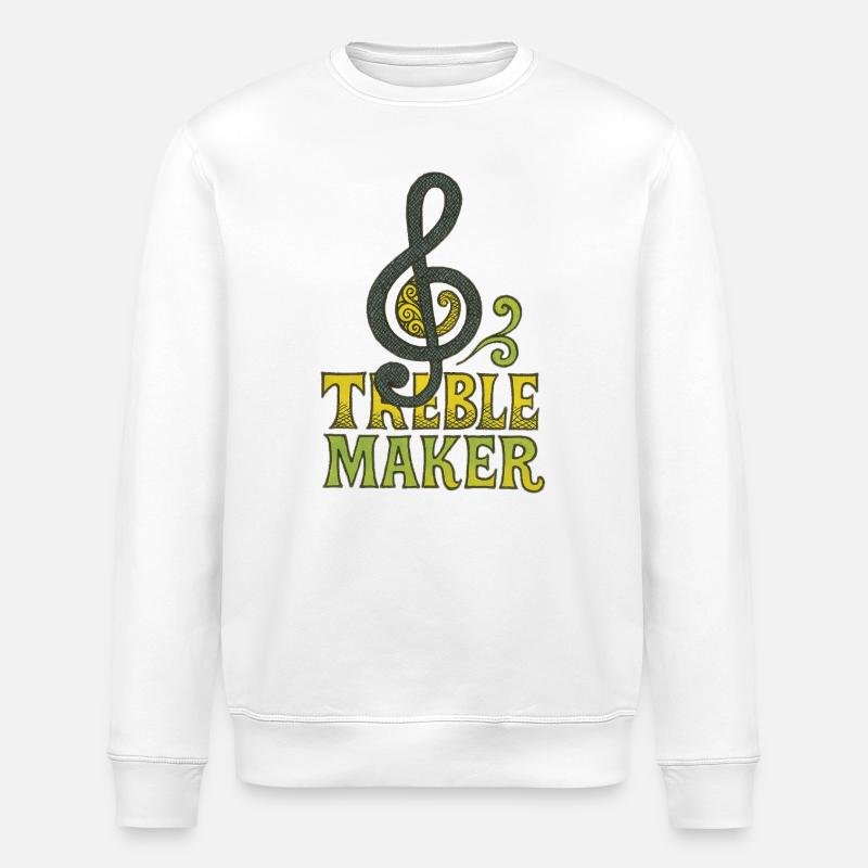 Treble Maker Logo Tee - Stanley/Stella Unisex Bio-Sweatshirt ROLLER - Weiß