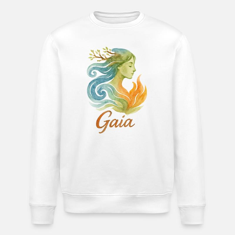 Gaïa - Mère Nature - Arbre de Vie - Sweat bio ROLLER Stanley/Stella Unisexe - blanc