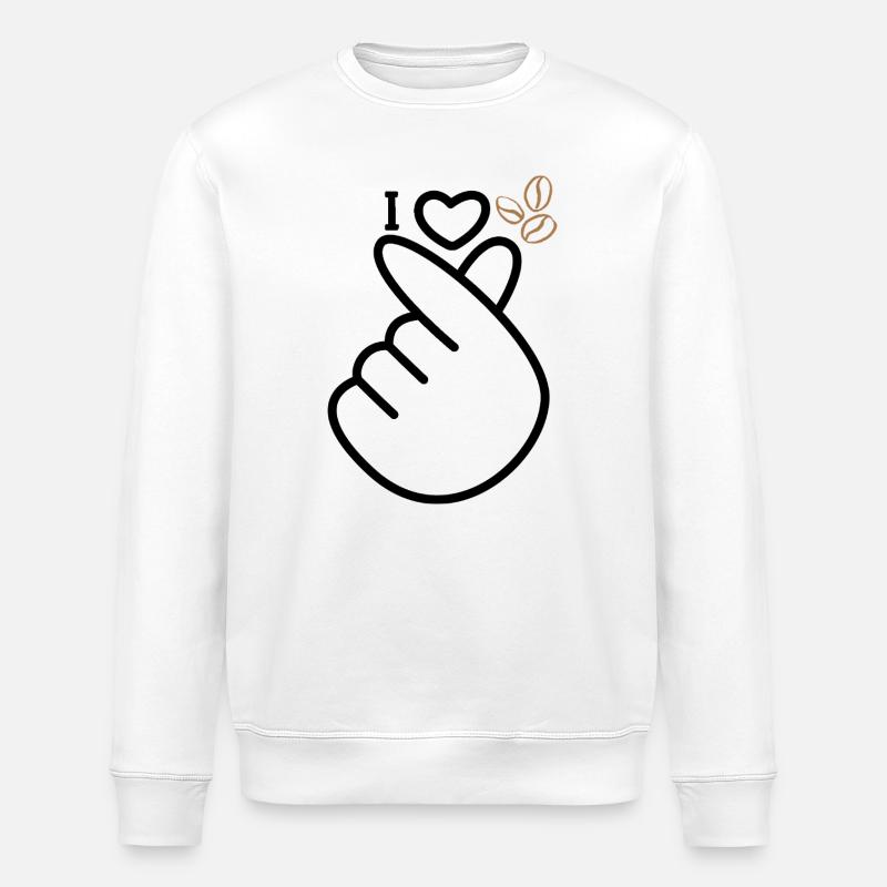 Love Coffee - Stanley/Stella Unisex Bio-Sweatshirt ROLLER - Weiß