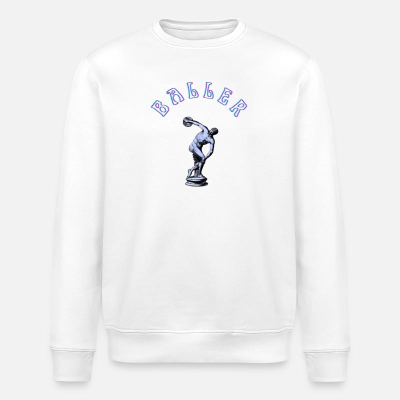 Baller Motiv - Stanley/Stella Unisex Bio-Sweatshirt ROLLER - Weiß
