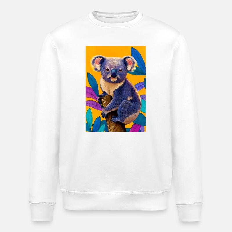 Koala - Stanley/Stella ROLLER Unisex Organic Sweatshirt - white