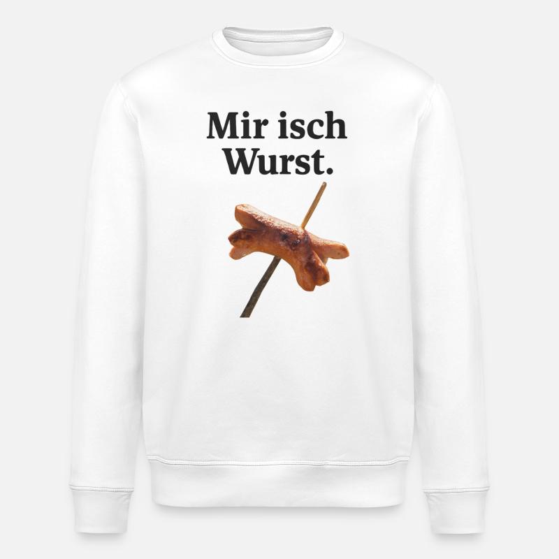 Mir isch Wurst Humor - Stanley/Stella Unisex Bio-Sweatshirt ROLLER - Weiß