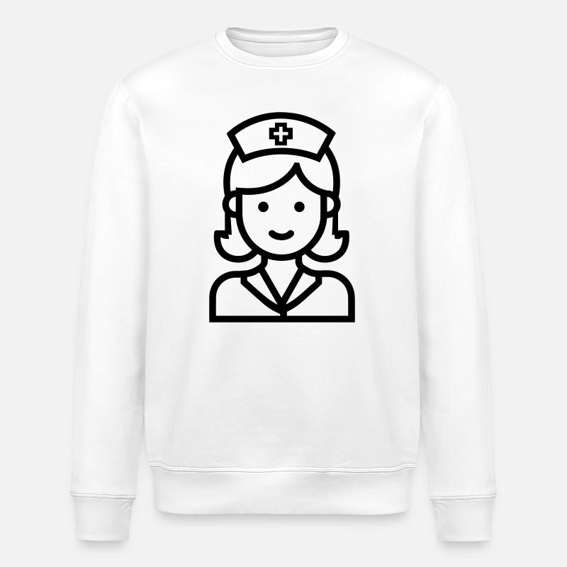 nurse - Stanley/Stella ROLLER Unisex Organic Sweatshirt - white