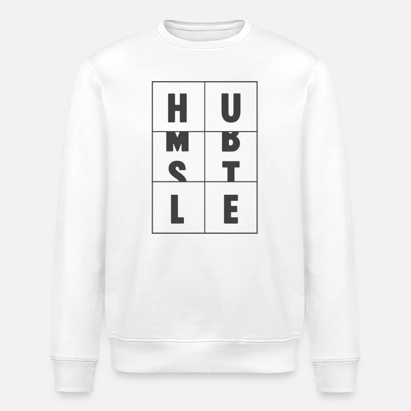 Bescheidener Hustle-Unternehmer Geschäftsmann Geschäftsmann Geschäftsmann - Stanley/Stella Unisex Bio-Sweatshirt ROLLER - Weiß