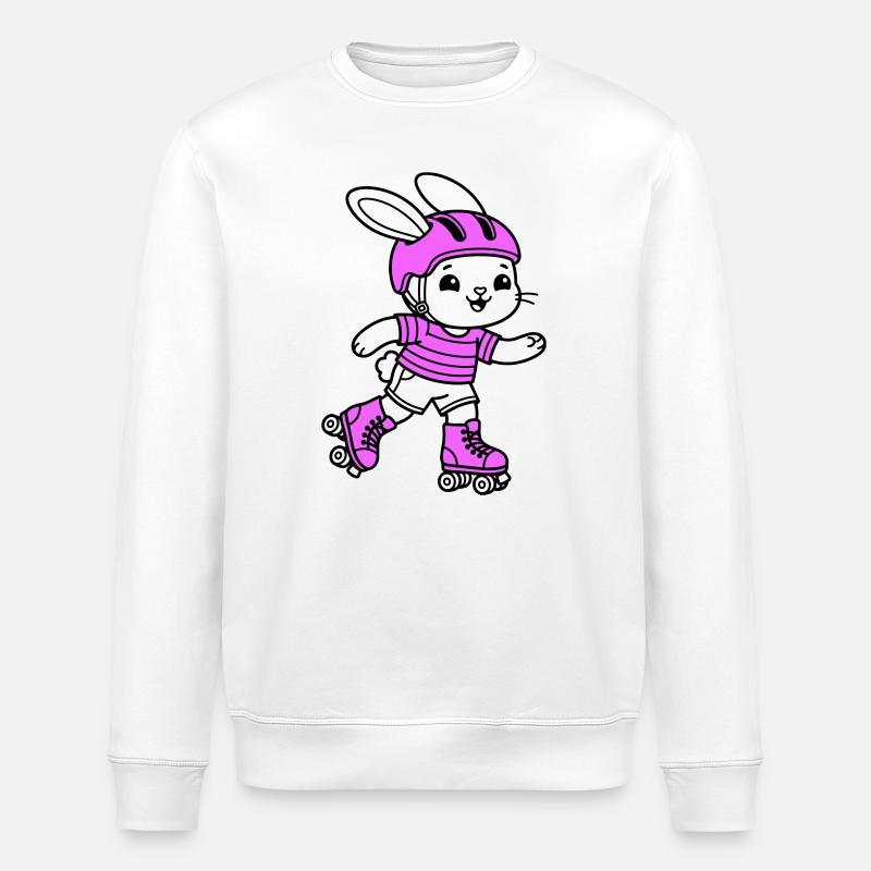 Rollschuhmädchen - Stanley/Stella Unisex Bio-Sweatshirt ROLLER - Weiß
