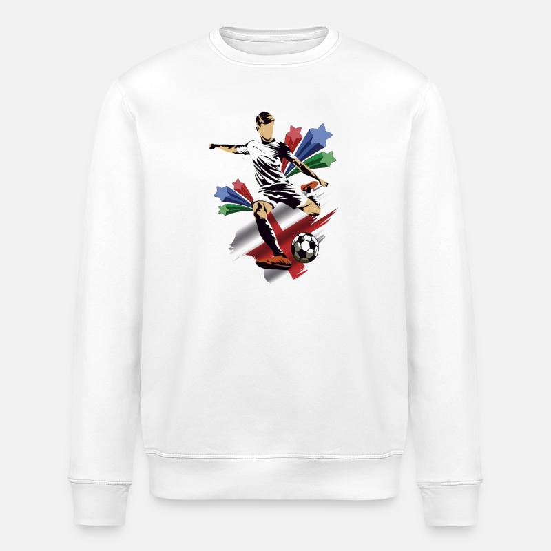 Inglaterra - England - Flaggen - Stanley/Stella Unisex Bio-Sweatshirt ROLLER - Weiß