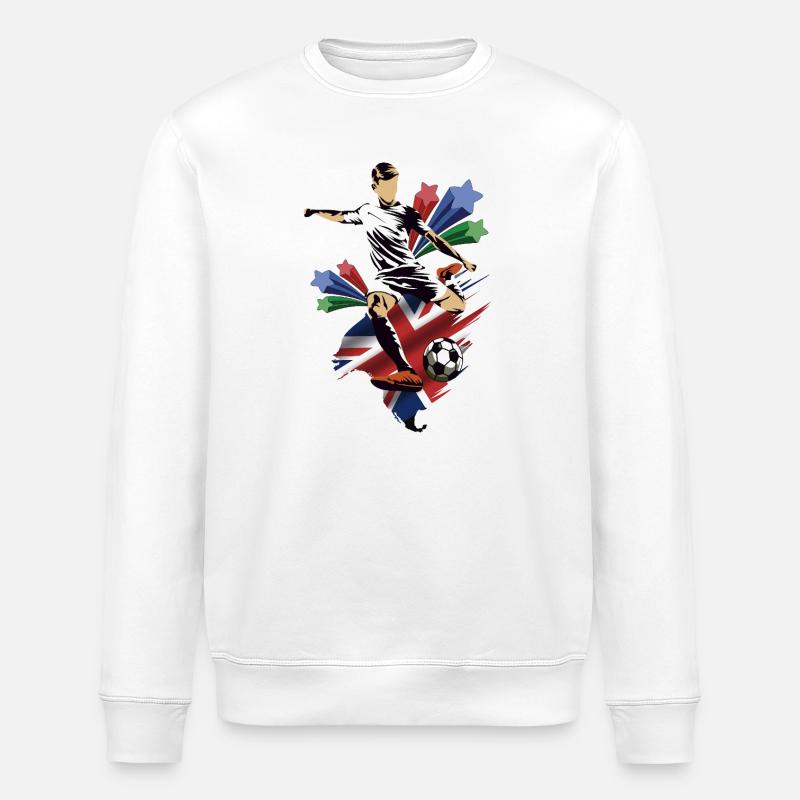Inglaterra - England - Flags - Stanley/Stella ROLLER Unisex Organic Sweatshirt - white