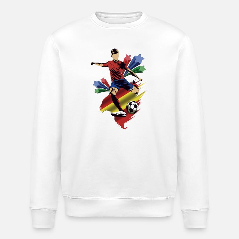 Espana - Spain - Flags - Stanley/Stella ROLLER Unisex Organic Sweatshirt - white