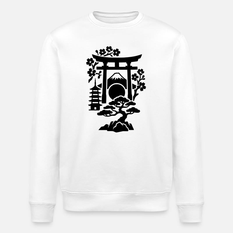Silhouette du Japon - Sweat bio ROLLER Stanley/Stella Unisexe - blanc