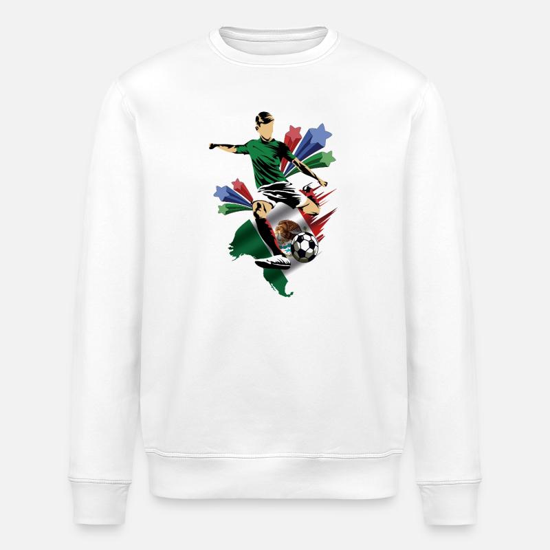 Mexico - Mexico - Flags - Stanley/Stella ROLLER Unisex Organic Sweatshirt - white