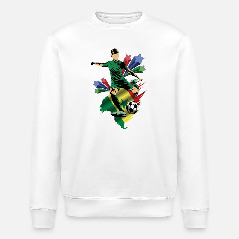 Senegal - Senegal - Flags - Stanley/Stella ROLLER Unisex Organic Sweatshirt - white