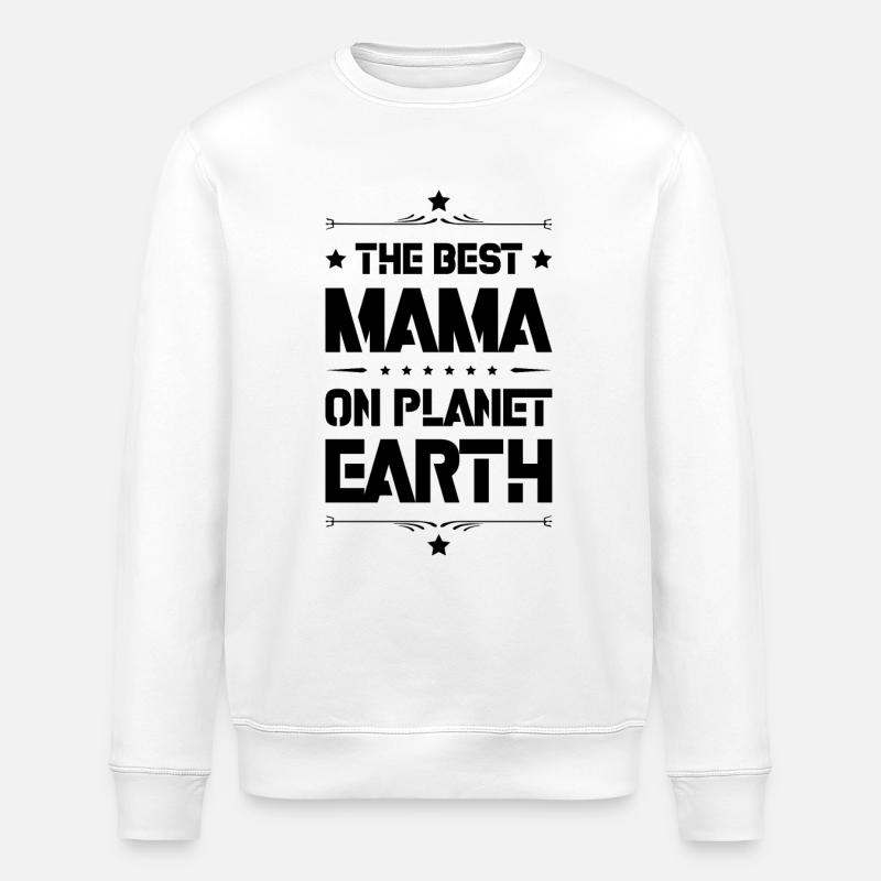 Beste Mama Spruch Mutter Zitat - Stanley/Stella Unisex Bio-Sweatshirt ROLLER - Weiß