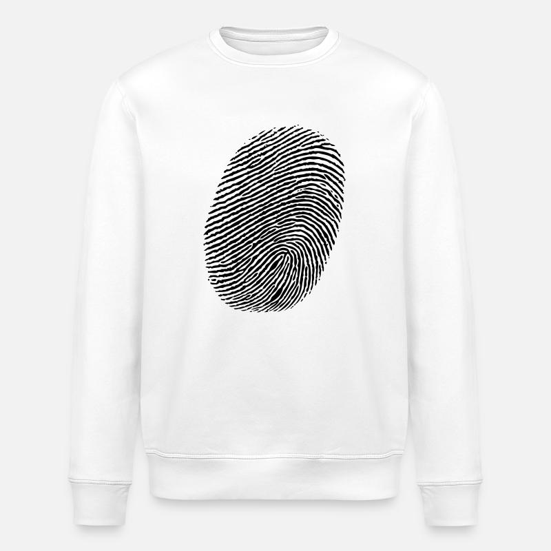 Finger - Fingerabdruck - Stanley/Stella Unisex Bio-Sweatshirt ROLLER - Weiß