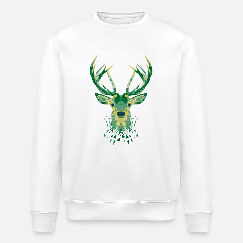 Hirsche - Stanley/Stella Unisex Bio-Sweatshirt ROLLER - Weiß