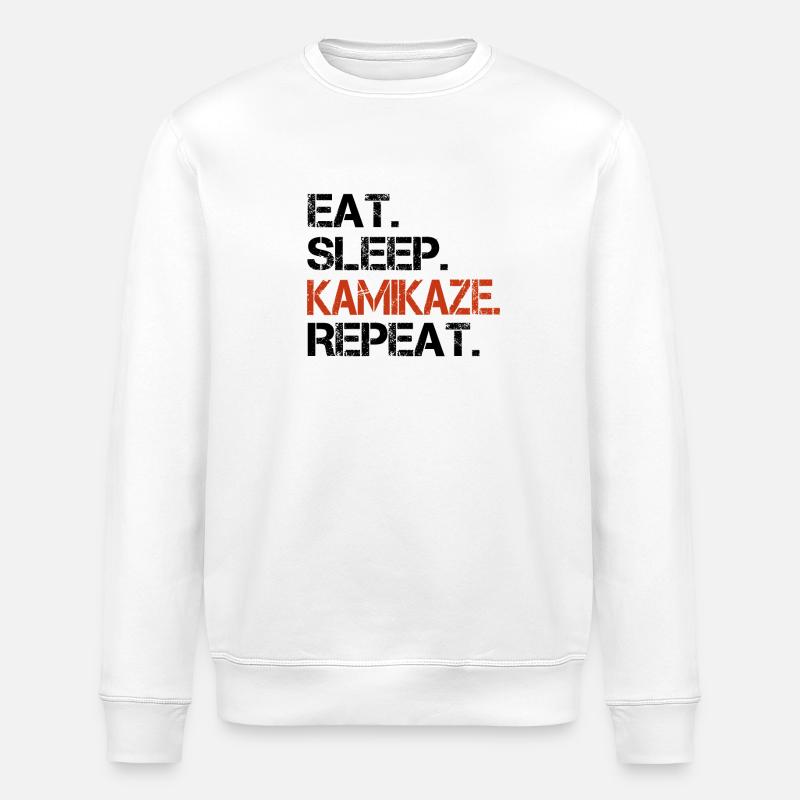 manger dormir répéter kamikaze - Sweat bio ROLLER Stanley/Stella Unisexe - blanc