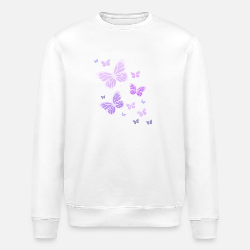 Papillons papillons papillons enfants - Sweat bio ROLLER Stanley/Stella Unisexe - blanc