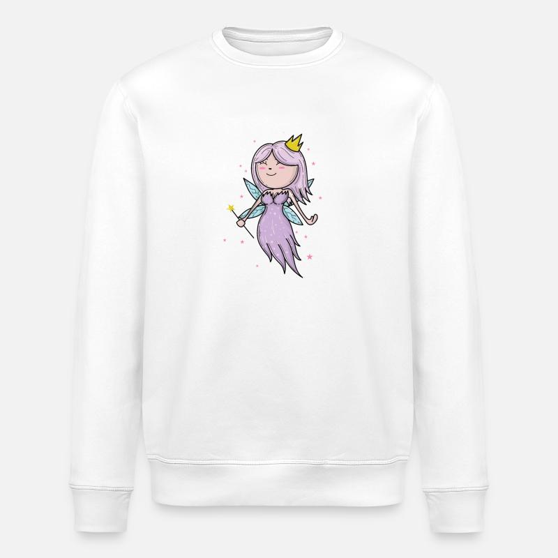 Prinzessin als Fee Tochter - Stanley/Stella Unisex Bio-Sweatshirt ROLLER - Weiß