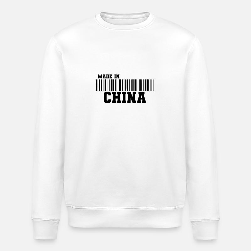 Made in China Barcode - Sweat bio ROLLER Stanley/Stella Unisexe - blanc