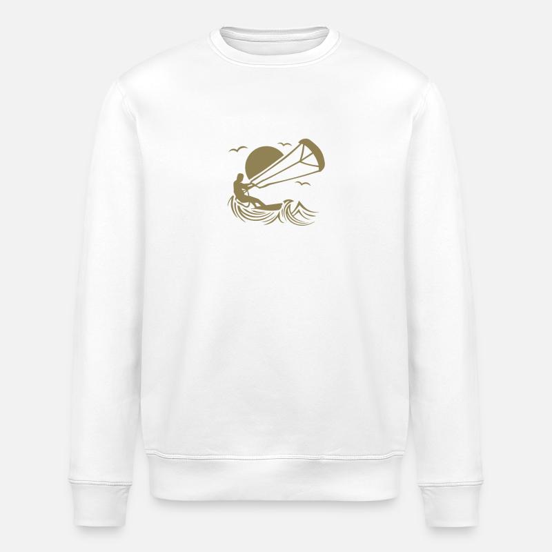 Kitesurfer - Stanley/Stella Unisex Bio-Sweatshirt ROLLER - Weiß