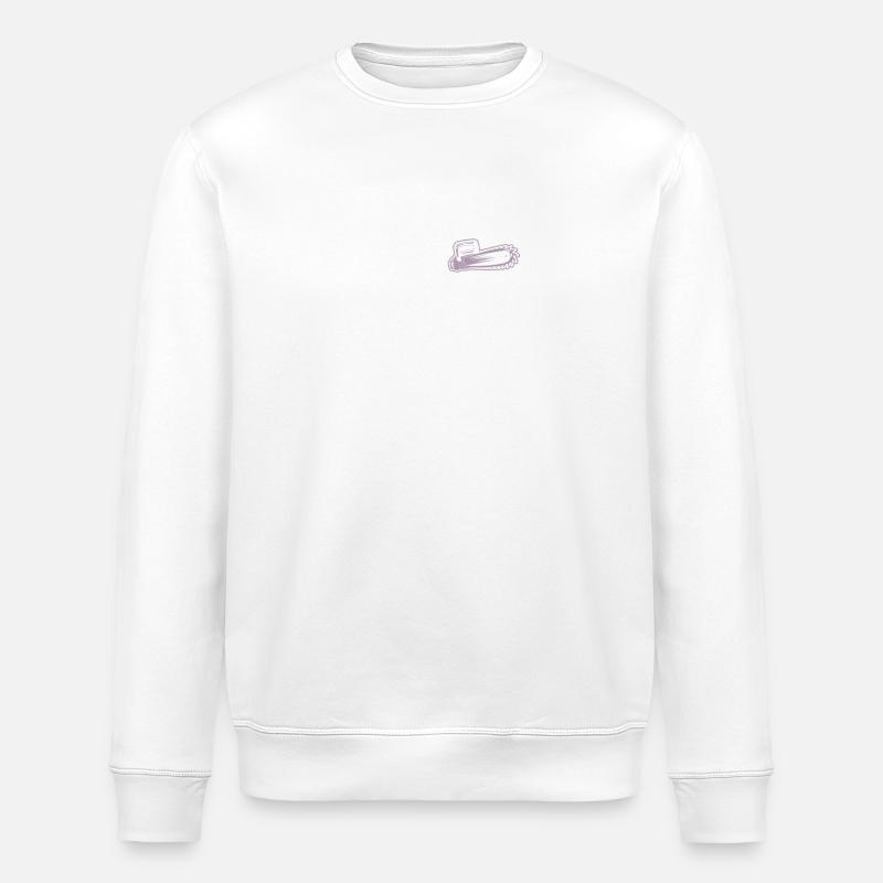 Chainsaw Chainsaw Pocket Design - Stanley/Stella ROLLER Unisex Organic Sweatshirt - white
