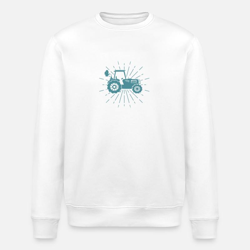 Landwirt Traktor Trecker Design - Stanley/Stella Unisex Bio-Sweatshirt ROLLER - Weiß