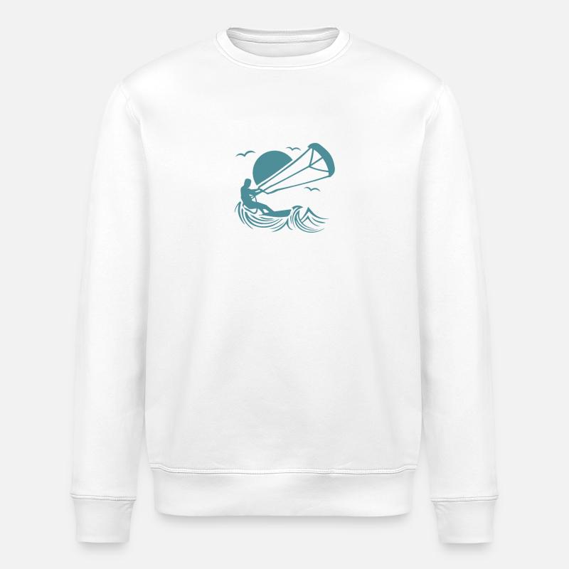 Kitesurfeurs - Sweat bio ROLLER Stanley/Stella Unisexe - blanc