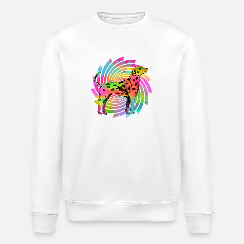 Dalmatiner Retro - Stanley/Stella Unisex Bio-Sweatshirt ROLLER - Weiß