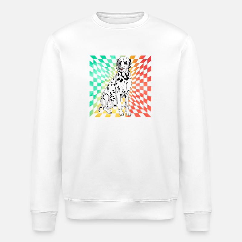 Dalmatien Rétro - Sweat bio ROLLER Stanley/Stella Unisexe - blanc