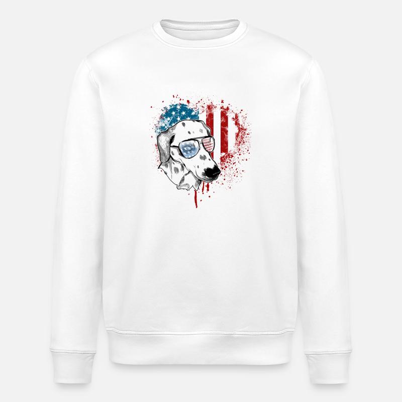 Dalmatiens États-Unis - Sweat bio ROLLER Stanley/Stella Unisexe - blanc