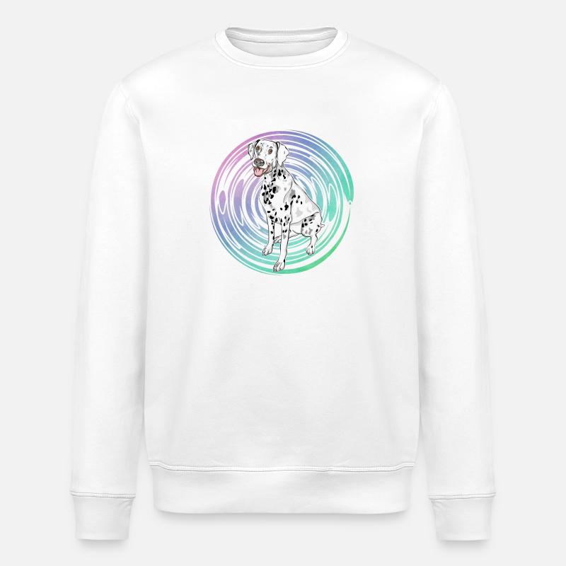 Dalmatian Retro - Stanley/Stella ROLLER Unisex Organic Sweatshirt - white