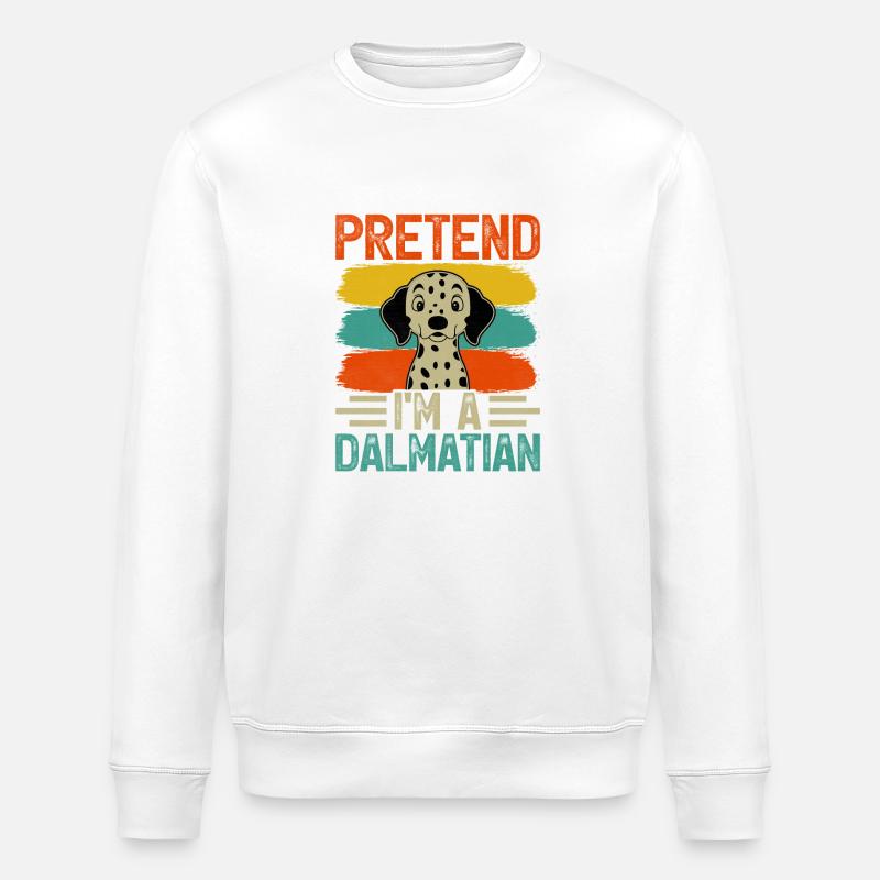 Faites semblant d’être dalmatien - Sweat bio ROLLER Stanley/Stella Unisexe - blanc