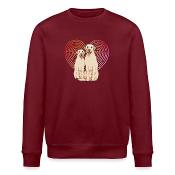 Labrador - Stanley/Stella Unisex Bio-Sweatshirt ROLLER - Burgunderrot - Vorne - Nik (191cm)
