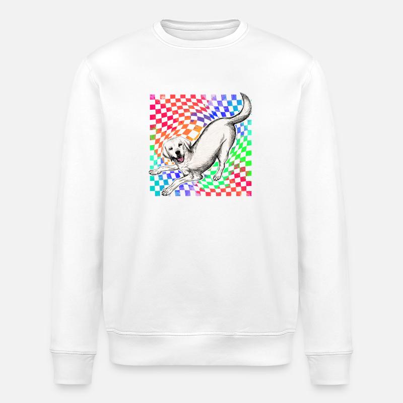 Labrador Rétro - Sweat bio ROLLER Stanley/Stella Unisexe - blanc