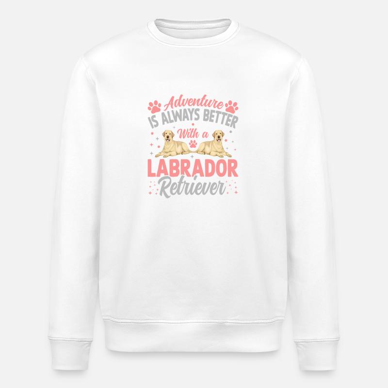 LABRADOR RETRIEVER - Sweat bio ROLLER Stanley/Stella Unisexe - blanc