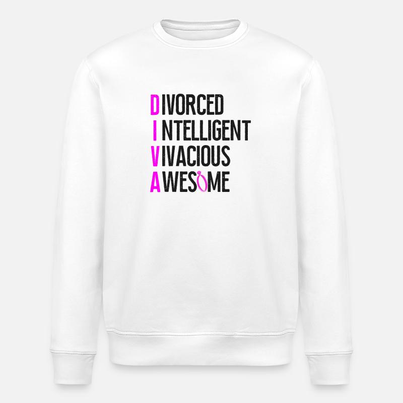 Happy Divorce Party Divorced - Stanley/Stella ROLLER Unisex Organic Sweatshirt - white