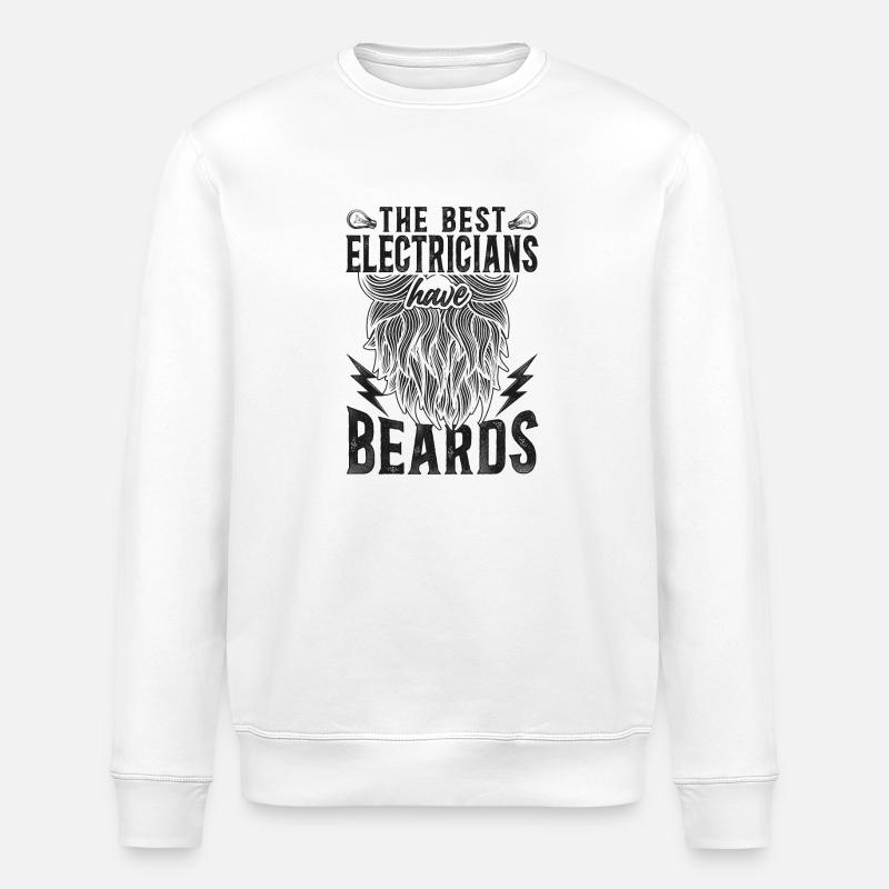 Beard Lover Bearded Man - Stanley/Stella ROLLER Unisex Organic Sweatshirt - white