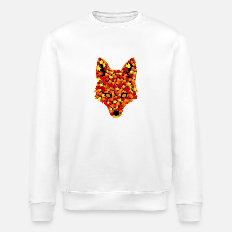Renard d’automne - Sweat bio ROLLER Stanley/Stella Unisexe - blanc