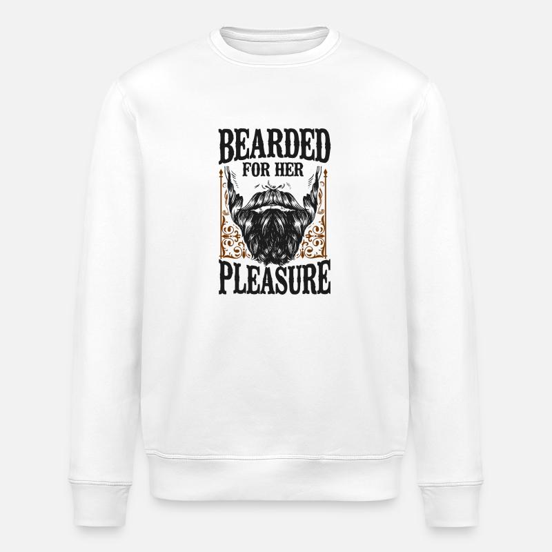 Beard Lover Bearded Man Bearded - Stanley/Stella ROLLER Unisex Organic Sweatshirt - white