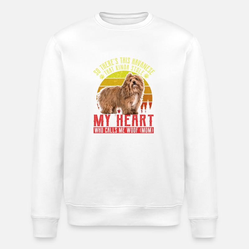 Havaneser Lustiger Spruch Mama - Stanley/Stella Unisex Bio-Sweatshirt ROLLER - Weiß