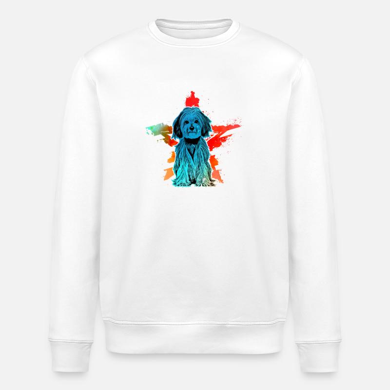 Havanese Retro - Stanley/Stella ROLLER Unisex Organic Sweatshirt - white