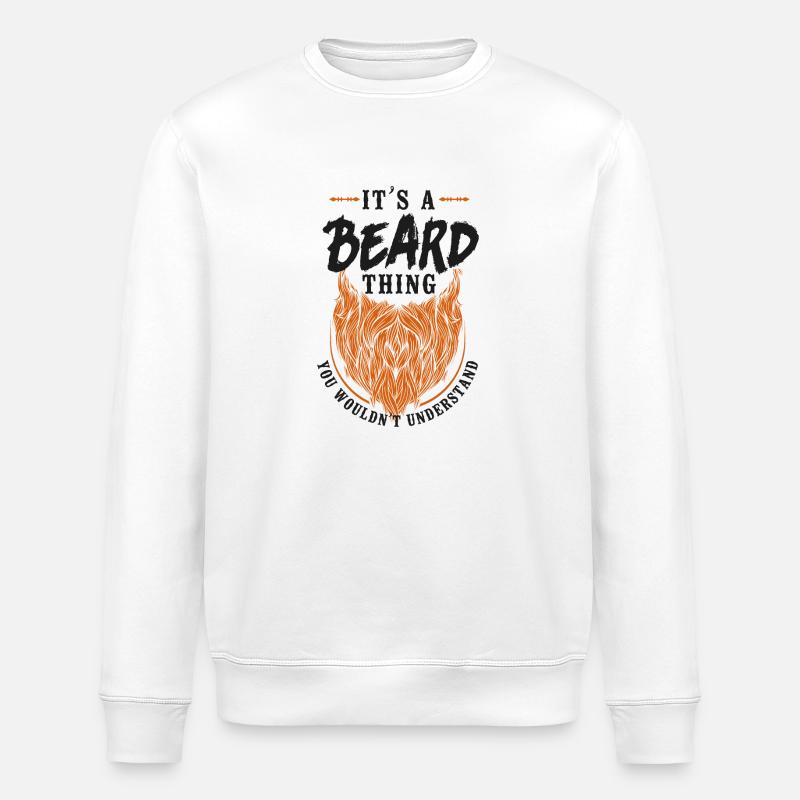 Beard Lover Bearded Man Ginger - Stanley/Stella Unisex Bio-Sweatshirt ROLLER - Weiß