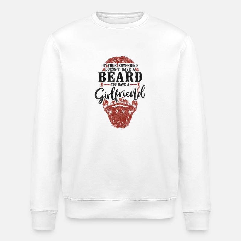 Beard Lover Bearded Man Ginger - Stanley/Stella Unisex Bio-Sweatshirt ROLLER - Weiß
