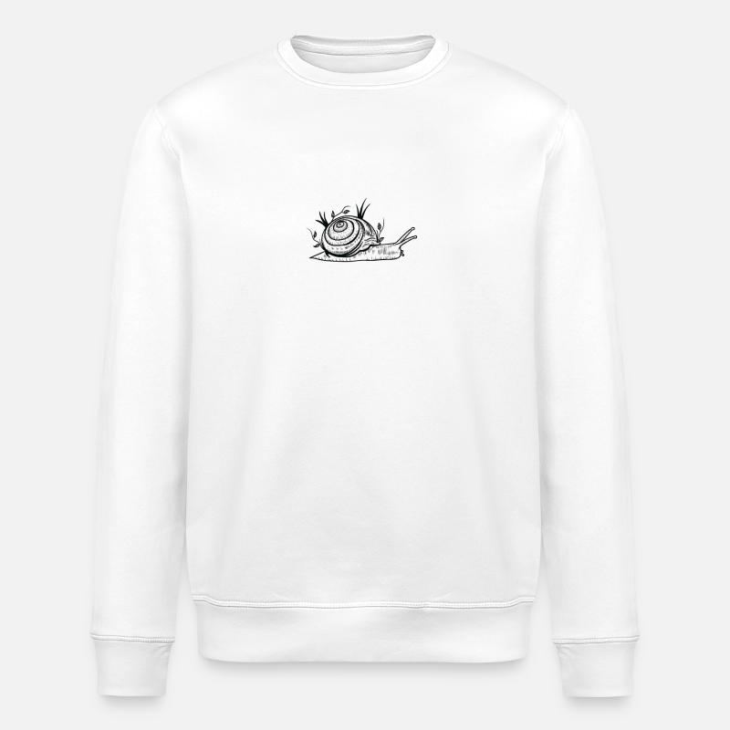 Schnecke Schneckenhaus langsam - Stanley/Stella Unisex Bio-Sweatshirt ROLLER - Weiß
