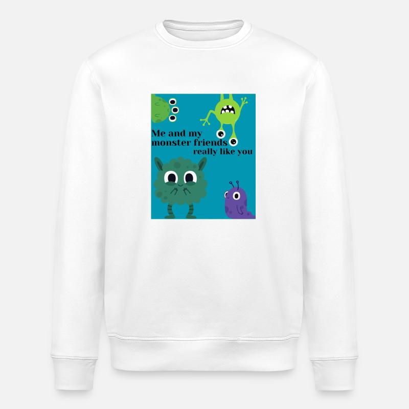 Meine Monsterfreunde - Stanley/Stella Unisex Bio-Sweatshirt ROLLER - Weiß