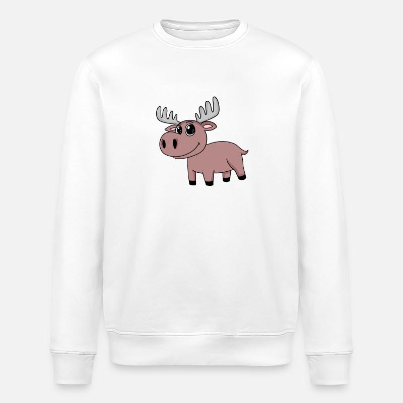 Chevreuil - Sweat bio ROLLER Stanley/Stella Unisexe - blanc