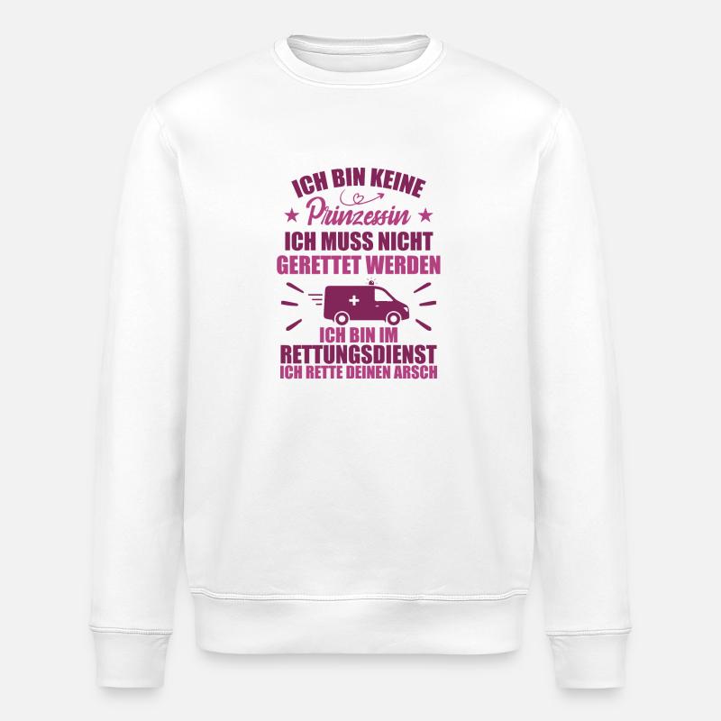 Frauensanitäterin Sanitäterin - Stanley/Stella Unisex Bio-Sweatshirt ROLLER - Weiß